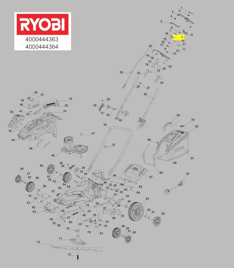 interrupteur réf. 5131036493 Ryobi